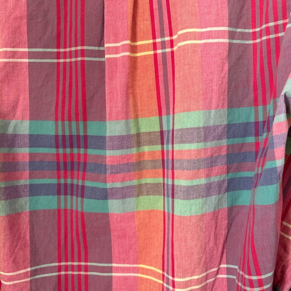 J Crew Cotton Colorful Plaid Button-Up Shirt - Picture 5 of 5